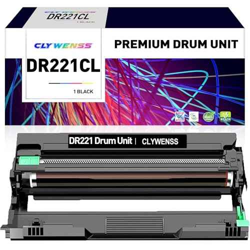 DR221CL Black Drum Unit Replacement for Brother DR221CL BK DR221BK DR221-BK to use with MFC-9130CW MFC-9330CW HL-3140CW HL-3170CDW DCP-9020CDN Printer Tray (Drum Only, 1-Pack)