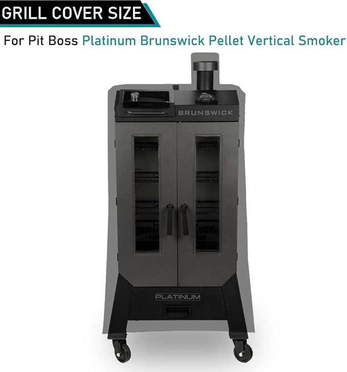 ZJYWSCH Grill Cover for Pit Boss Platinum Brunswick Wood Pellet Vertical Smoker 600D Heavy Duty Weather Resistant Pit Boss Brunswick Vertical Smoker Cover Waterproof