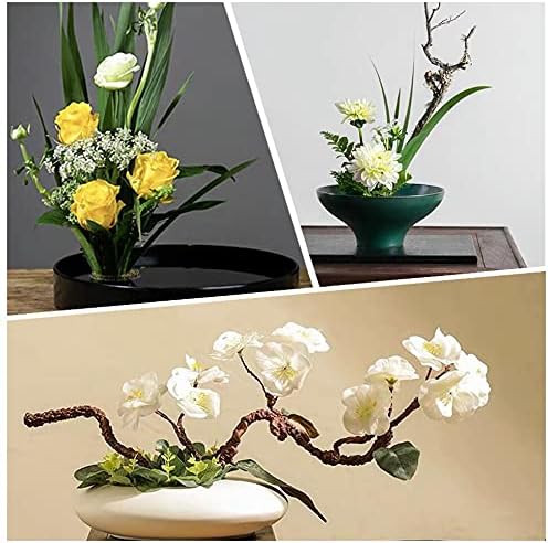 3 Pcs Flower Frogs for Flower Arrangements Supplies, Japanese Flower Arranging Ikebana Kenzan, Pin Frogs for Flowers Holder with Rubber Base Flower Fixed Tools(Gold, 1.3 Inch, 1.57 Inch, 1.97 Inch)
