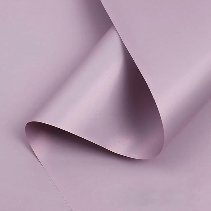 CC wonderland zone 20 Sheets Purple Floral Wrapping Paper - Waterproof Flower Bouquet Wrapping Paper for Wedding Birthday,22 inch x 22 inch