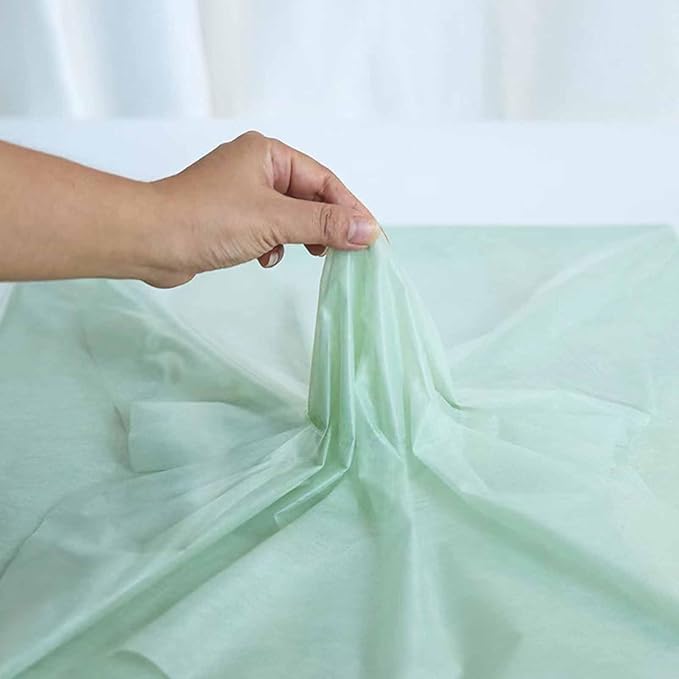 FAYADA Flower Wrapping Paper Bouquet, Korean Cotton Wrapping Floral Paper,Withdrawable Lining,40 Small sheets Non-Woven Waterproof for Fresh Flowers (Light Green)