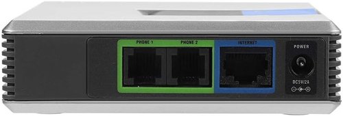 PAP2T VoIP Gateway - 2-Port Internet Phone Adapter with Power Adapter & RJ45 Cable