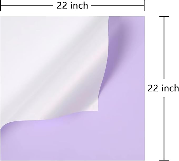 ZOOYOO Flower Wrapping Paper, Double-sided Florist Bouquet Wrapping Paper Floral Packaging for Wedding Birthday Engagement Graduation Presents DIY(Light Purple and White,20 Sheets)
