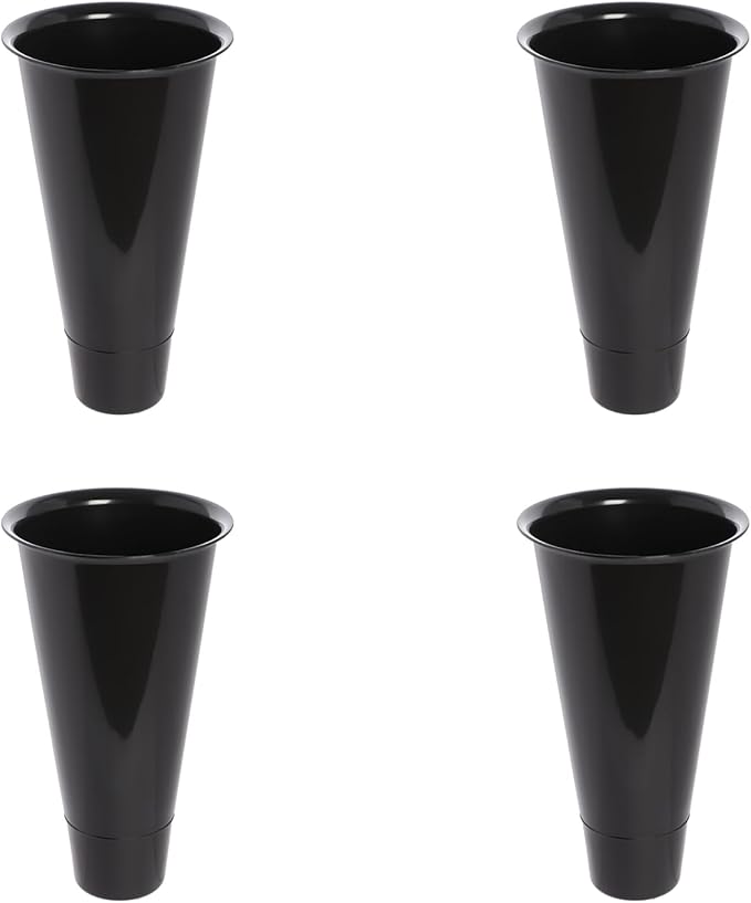 DYRABREST Flower Display Stand with Buckets, Black 3 Layers Metal Plant Stand with 4 Pieces Buckets, Moving Florist Bouquet Shelf for Fresh Flower Shop, for Patio Garden, Outdoor Flower Pop-Up Events