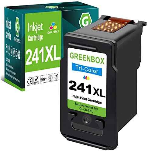 GREENBOX Remanufactured 241XL High-Yield Color Ink Cartridge Replacement for Canon CL-241XL 241 XL for Canon PIXMA MG3620 TS5120 MX532 MX472 MX452 MG3522 MG2120 MG3520 MG3220 Printer (1 Tri-Color)