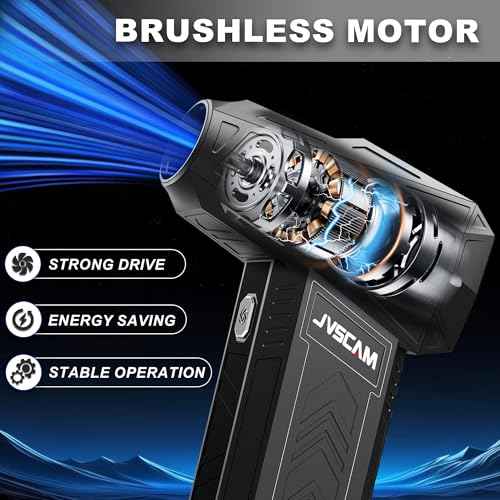 Electric Air Duster - 130,000 RPM, Brushless Motor, 3-Gear Adjustable - for Keyboard, PC, Car, Air Bed & Home Cleaning
