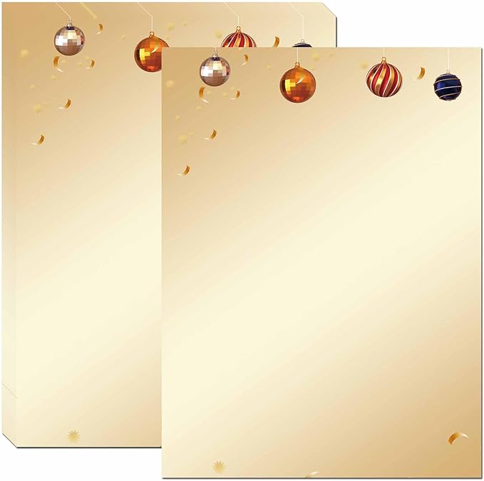 DUGUTUL Premium Festive Christmas Stationery Set Spread Holiday Joy, 48 Sheets, 8.5 x 11 Inches, 100gsm, Perfect for Personalized Gifts and Add Holiday Magic to Your Messages (G)