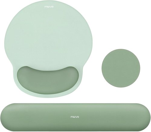 MOSISO Ergonomic Mouse Pad & Wrist Rest Support - Non-Slip Base, Antique Green | Fits 13-13.3 Inch Laptops