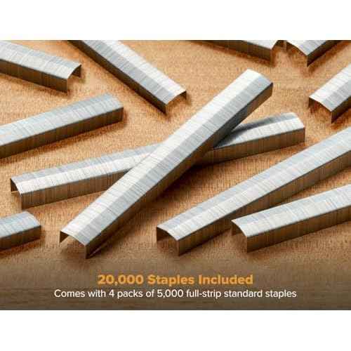 Bostitch Office B8 PowerCrown 0.25 Inch Staples, Pack of 20,000 Staples (STCRP21151/4-4), Silver