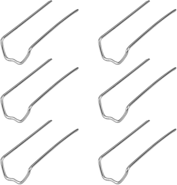 100 pcs 1.7 inch Long Silver Floral Pins，Floral U Pin Fern Plant Pin，Greening Pins for Straw Wreaths, Bouquet Plants, Fern Moss & Craft Projects.