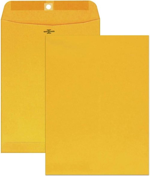 Mead Brown Kraft Envelopes - 9" x 12" Clasp Closure, 24-lb All-Purpose, 20 Count Pack