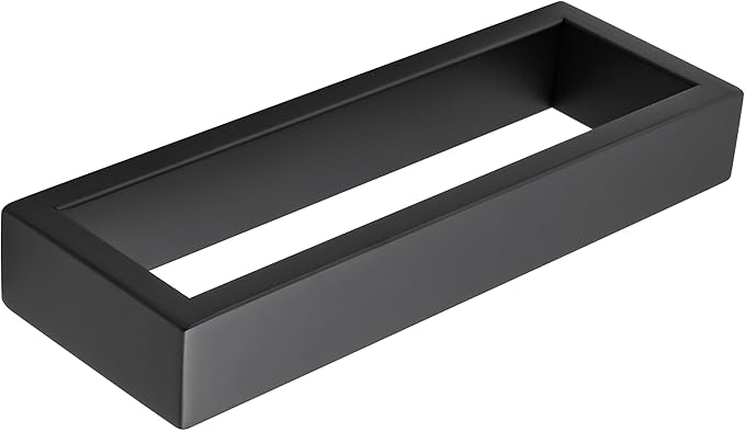 Sayayo Matte Black Towel Bar for Bathroom, 8 Inch Hand Towel Holder Wall Mount Square Towel Ring SUS304 Stainless Steel Towel Rack