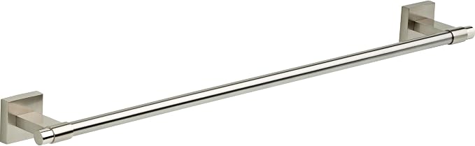 Franklin Brass Maxted (1-Pack) 24" Towel Rack for Bathroom, Satin Nickel Towel Bar for Bathroom Wall Towel Holder Rod Wall Mounted Bathroom Accessories MAX24-SN