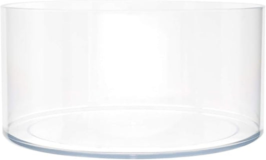 Royal Imports Flower Vase Acrylic Cylinder - Decorative Centerpiece for Home or Wedding - Non Breakable Plastic, 8"X4" Short Round - Clear