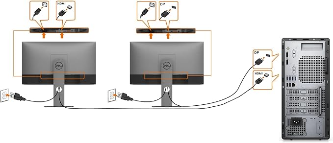Dell P2725H 27" Full HD IPS Monitor – 1080p, 16:9, DisplayPort & USB 3.0 Cables – Latest Model – Boomph's Comprehensive Ultimate Performance Cloth Solution for Your Workspace