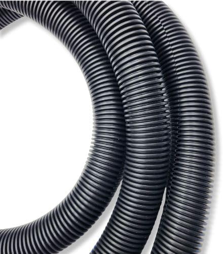 567ITG 1/2" x 10ft Split Wire Loom Tubing - Black Automotive Wire Protector Conduit, Electrical Wiring Cover & Harness Wrap, Flexible Cable Sleeve