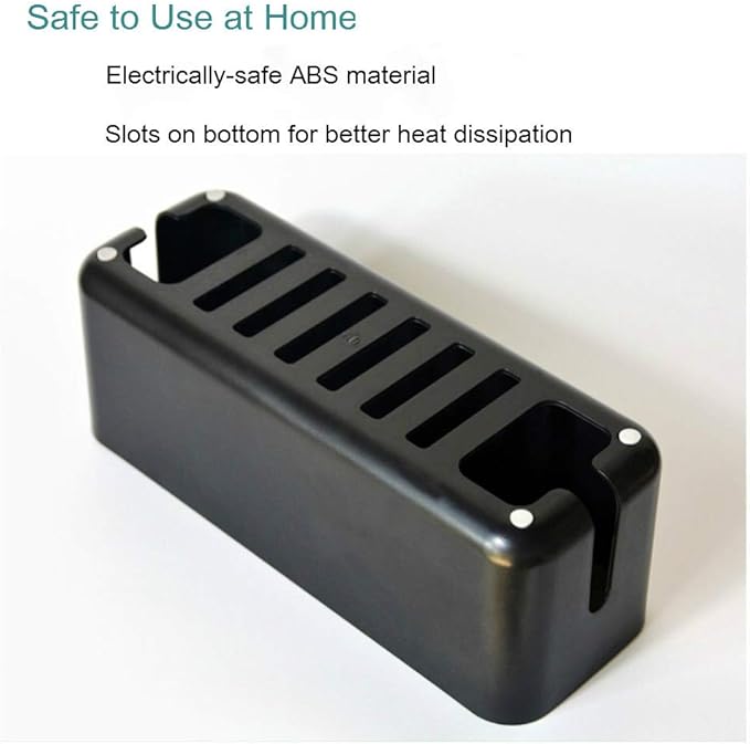 Sourcemall Cable Management Box| Power Stripe Organizer|Cord Organizer Box| Hide and Conceal Power Strips and Electrical Cords from TVs, Computers, and Desks| Keep Pets Safe