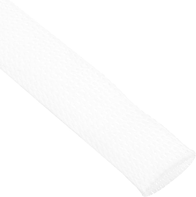 uxcell Expandable Sleeving, 1-inch 50ft Cable Sleeve, White