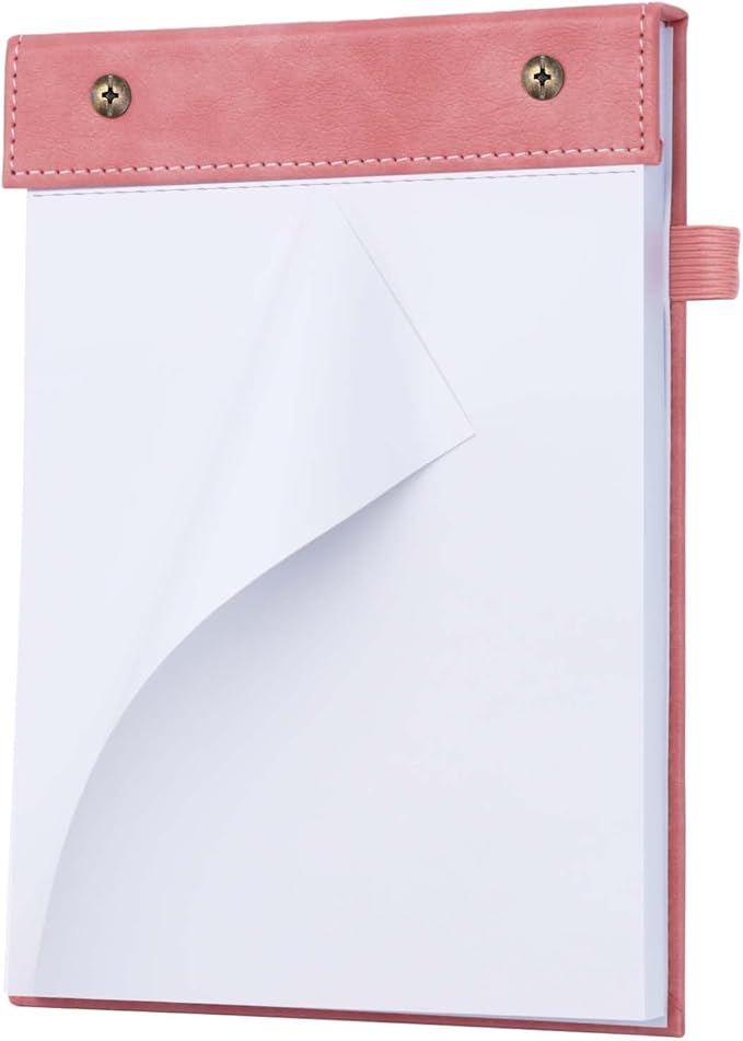 Mogoostry A5 Blank Planning Pads 5.9" x 8" Planner To Do List Memo Note Pads Screw Binding Writing Paperboard Notepad, 100 Sheets per Pack, Pink
