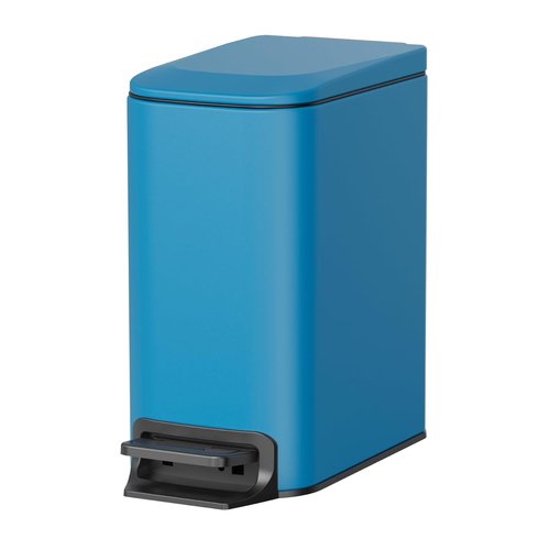 Cesun Stainless Steel Bathroom Trash Can - Soft Close Lid & Step Pedal, 6 Liter, Anti-Fingerprint Finish (Blue)