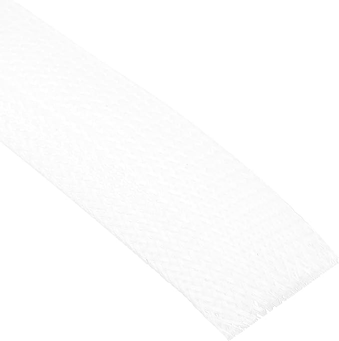 uxcell Expandable Sleeving, 1-inch 25ft Cable Sleeve, White