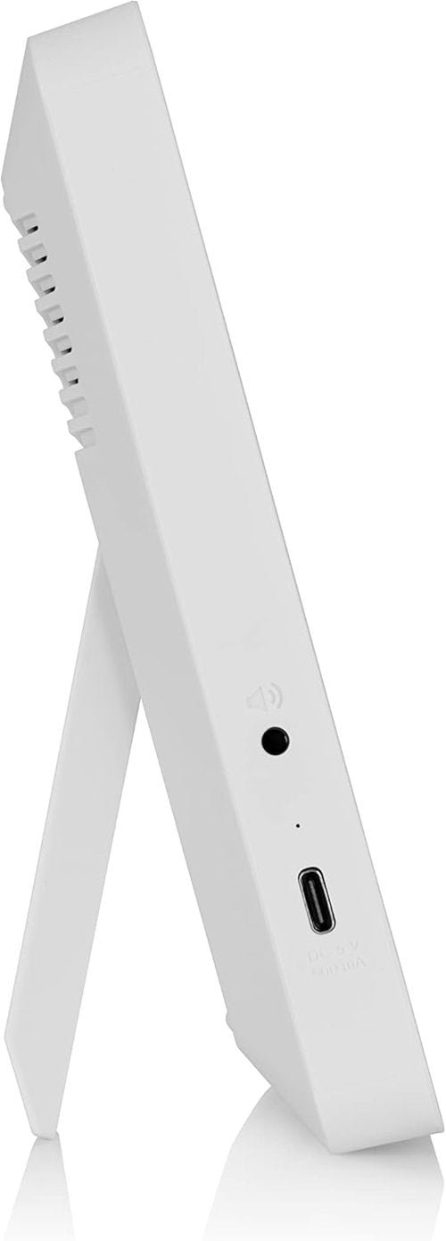 ALFAJR Azan Clock CF-19 - Automatic Athan in 5 Voices | Simplified Manual for USA Cities - White