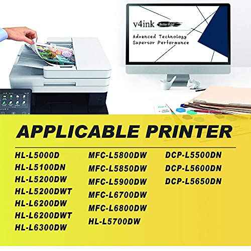 v4ink Compatible DR820 Drum Replacement for Brother DR-820 Drum Unit use with HL-L6200DW L6200DWT L5100DN L6300DW L5200DWT L5200DW MFC-L5850DW MFC-L5900DW L6700DW L5800DW L5700DW Printer NOT Toner