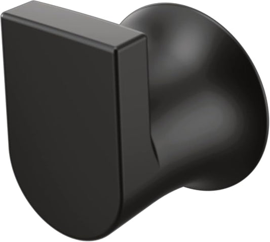 Matte Black Bathroom Towel Hook Genta LX Modern Single Robe or Towel Hanger for Kitchen or Bathroom