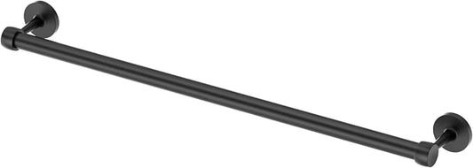 Gatco 5210MX Gibson Towel Bar, Matte Black, Wall-Mounted Bathroom Towel Bar, Retro Modern Decorative Hardware, Heavy Duty Metal with EZ Ancor Mounting