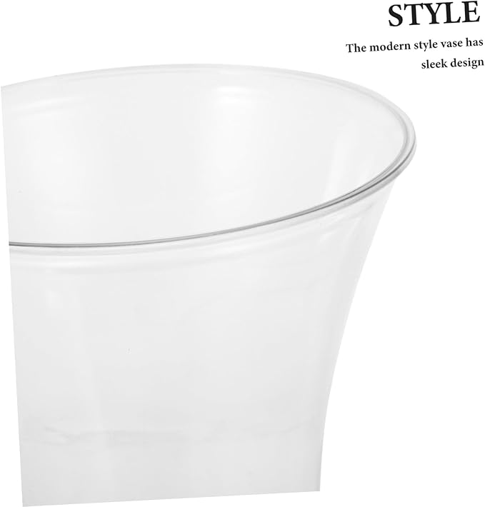 Modern Plastic Flower Vase for Desktop Home Decor Compact Lightweight Shatterproof Vase for Flower Arrangement Versatile Simple Color Centerpiece for Bedroom and Office Display