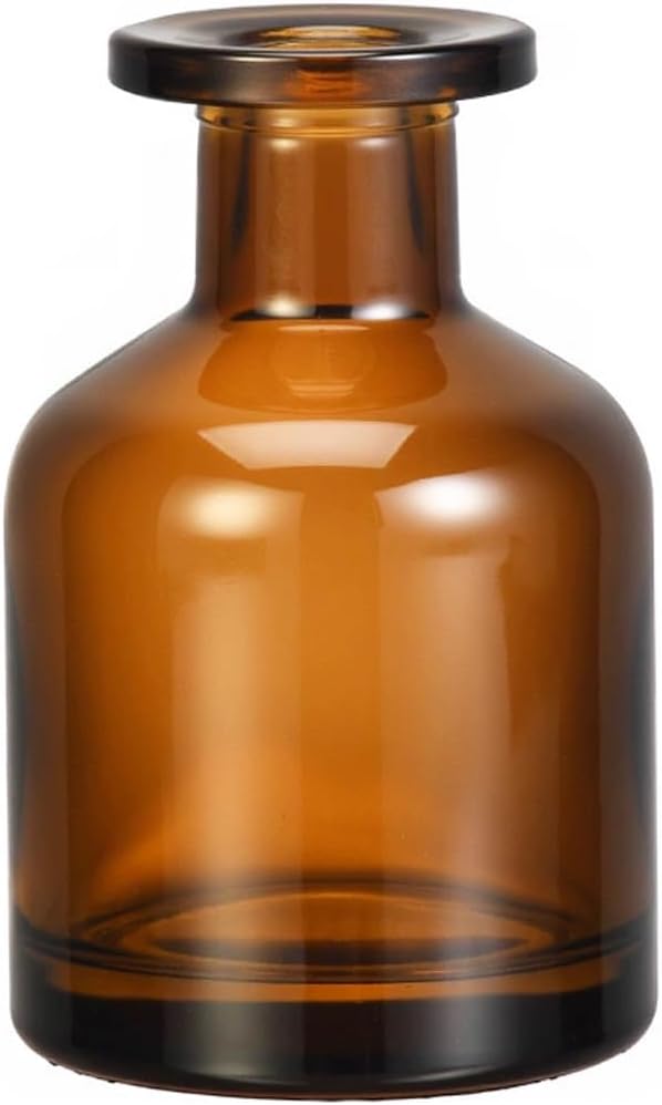 5oz 150ml Amber Glass Reed Diffuser Bottles, Empty Refillable Wide Mouth Aromatherapy Diffuser Containers, Thickened Bottom Replacement Diffuser Bottles for Home Decor, DIY Fragrance and Crafts