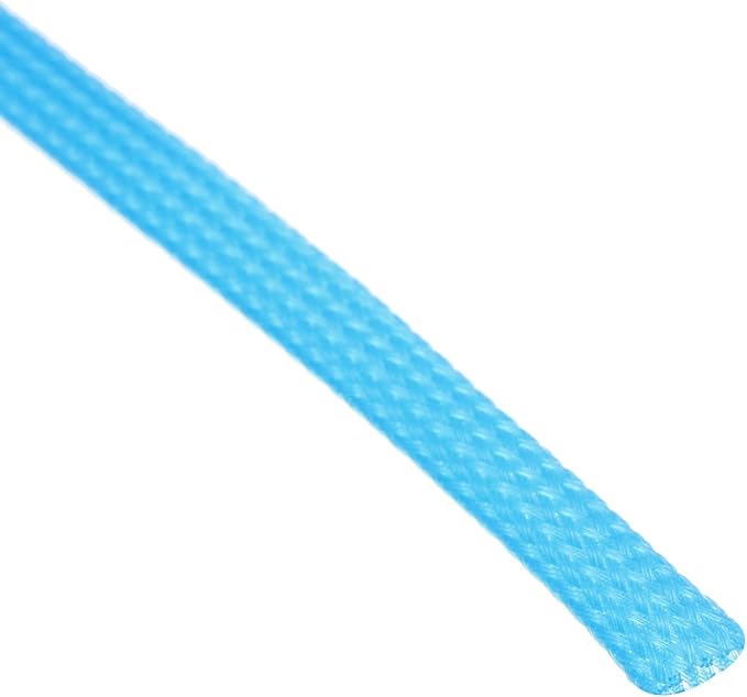 uxcell PET Expandable Sleeving 20ft 1/4" Sky Blue Cable Management Sleeve Cord Organizer for Wrap Protect Cable