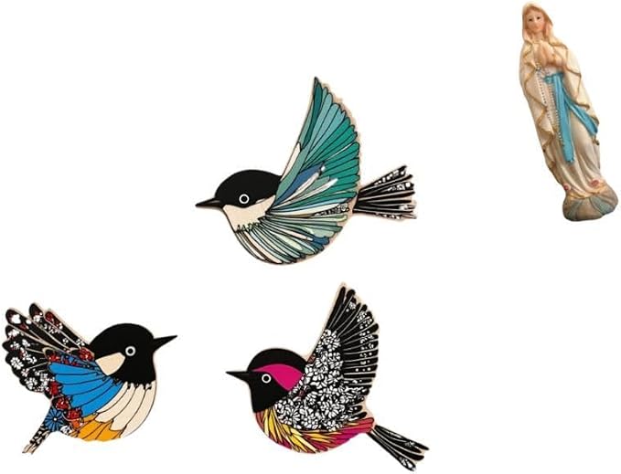 Fenteer Bird Wall Hanging Wooden Bird Wall Art Wood Flying Birds Wall Decor Wooden Sign Wall Hanging Decor Livingroom Bedroom Crafted from Wood and Resin Suit