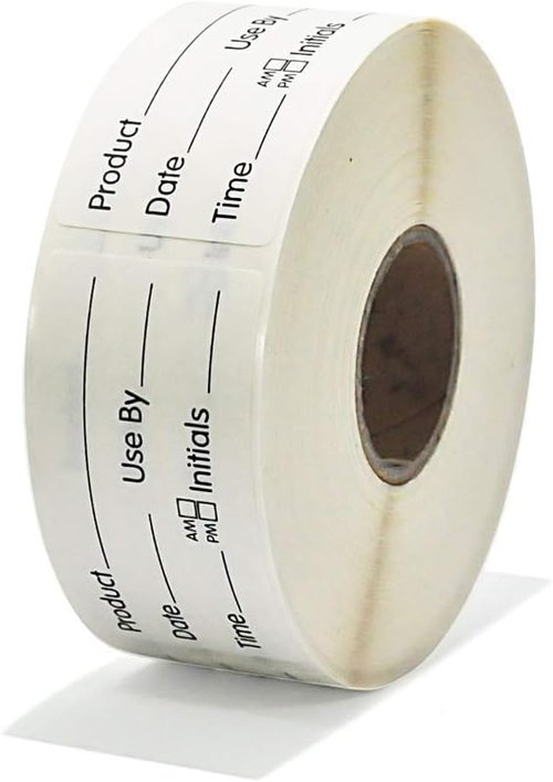 L LIKED 500 Dissolvable Food Storage Labels - 1 x 2 Inch Stickers for Containers