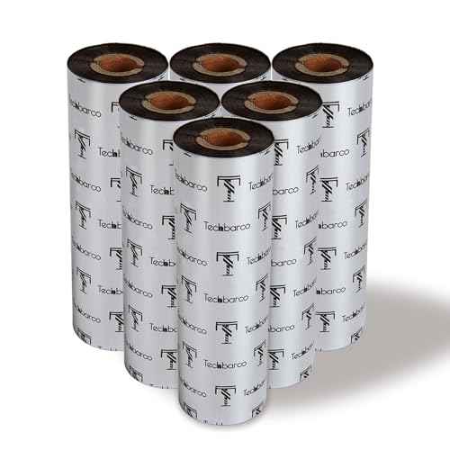 10 Rolls Desktop Thermal Transfer Ribbons -Enhanced Wax, 4.33" x 244'(110mm x 74m), 0.5" Core, for Zebra Desktop Printer