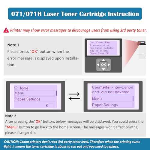 071H CRG071H Black Toner Cartridge Replacement for Canon 071 071H Toner for Canon Imageclass LBP122dw LBP122 LBP120 MF270 MF273dw MF272dw MF275dw Printer High Capacity (1-Pack)