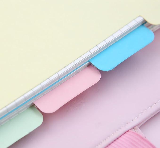 Junior Size Lined Paper Refills - 100 Sheets/200 Pages 8-Disc Refill Paper, 5 Colorful Sheets Dividers, 5.8" x 8.5"
