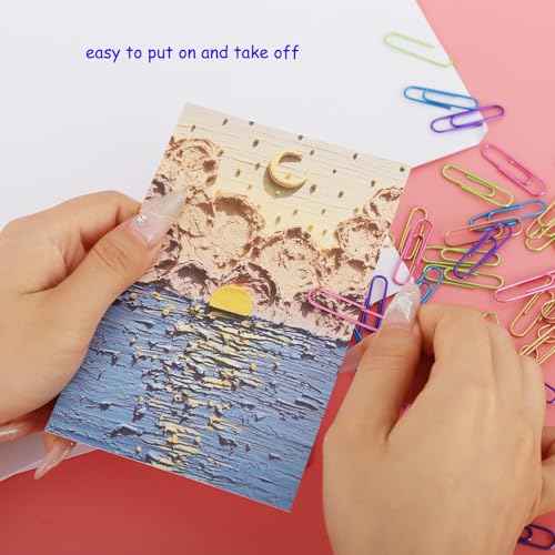 Ufmarine Colored Paper Clips, 480 Pcs Medium Paper Clips 1.3 inch for Office