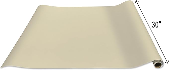 Jillson Roberts Solid Gift Wrap, Ivory Matte (8 Rolls 5 feet x 30 inches)