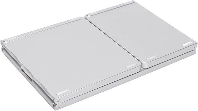 Gugxiom Foldable Wireless Keyboard with Touchpad, Foldable Design 63 Keys BT 3.0 Keyboard for Smartphone Tablet Laptop Travel, Mute, Pocket Size, USB Charging (Silver White)