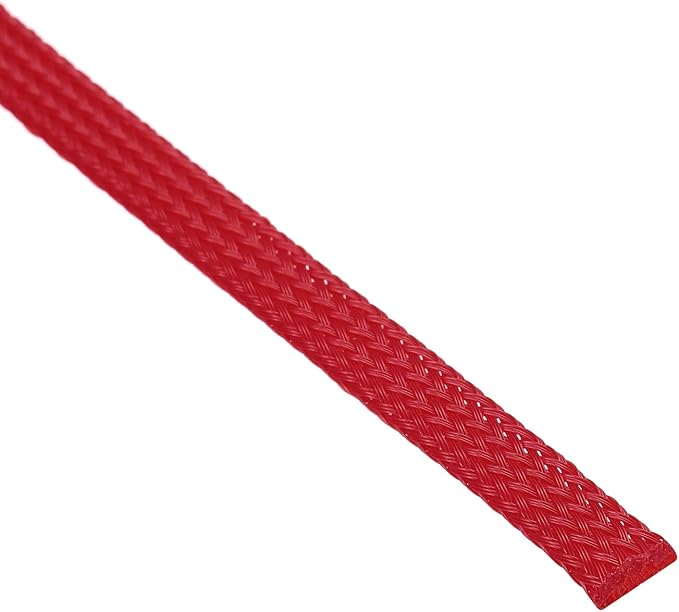 uxcell PET Expandable Sleeving 10ft 1/4" Red Cable Management Sleeve Cord Organizer for Wrap Protect Cable