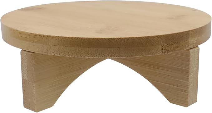 Oedema 6 Inch Indoor Plant Stand Round Solid Wood Flower Stand Mid Century Modern Plant Stand for Displaying, Small Plants, Desktop, Office & Home Decor, 6.02inch/153mm