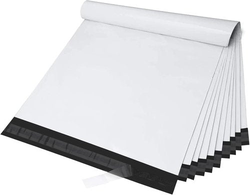 Fuxury Poly Mailers - 10x13 Inch White Self-Sealing Shipping Envelopes | 200 Pcs for Enhanced Durability