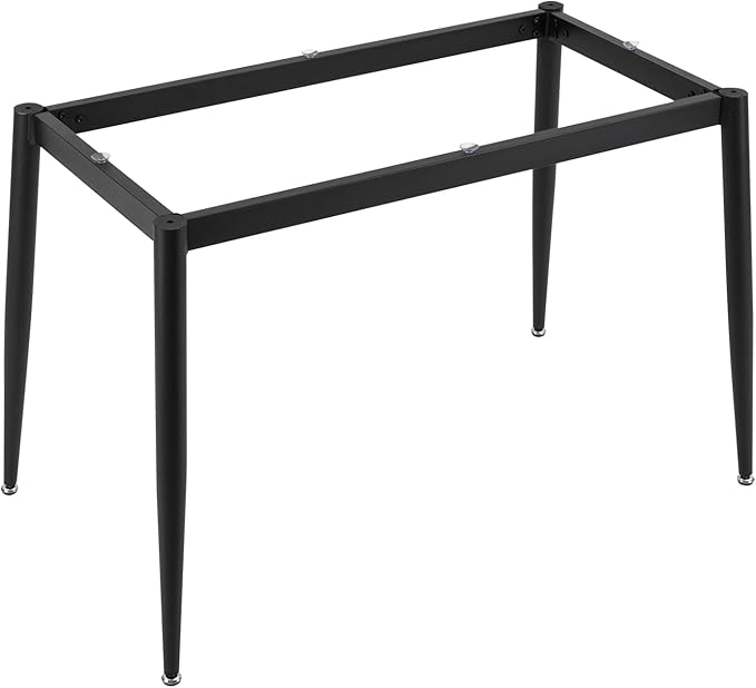 Modern Desk Frame,Industrial Metal Table Legs with Suction Cups,Desk Base for Marble,Glass,Wood Top,Furniture Legs for Home,Kitchen,DIY Bench Legs Coffee Table,Capacity 661.38lbs (Black)
