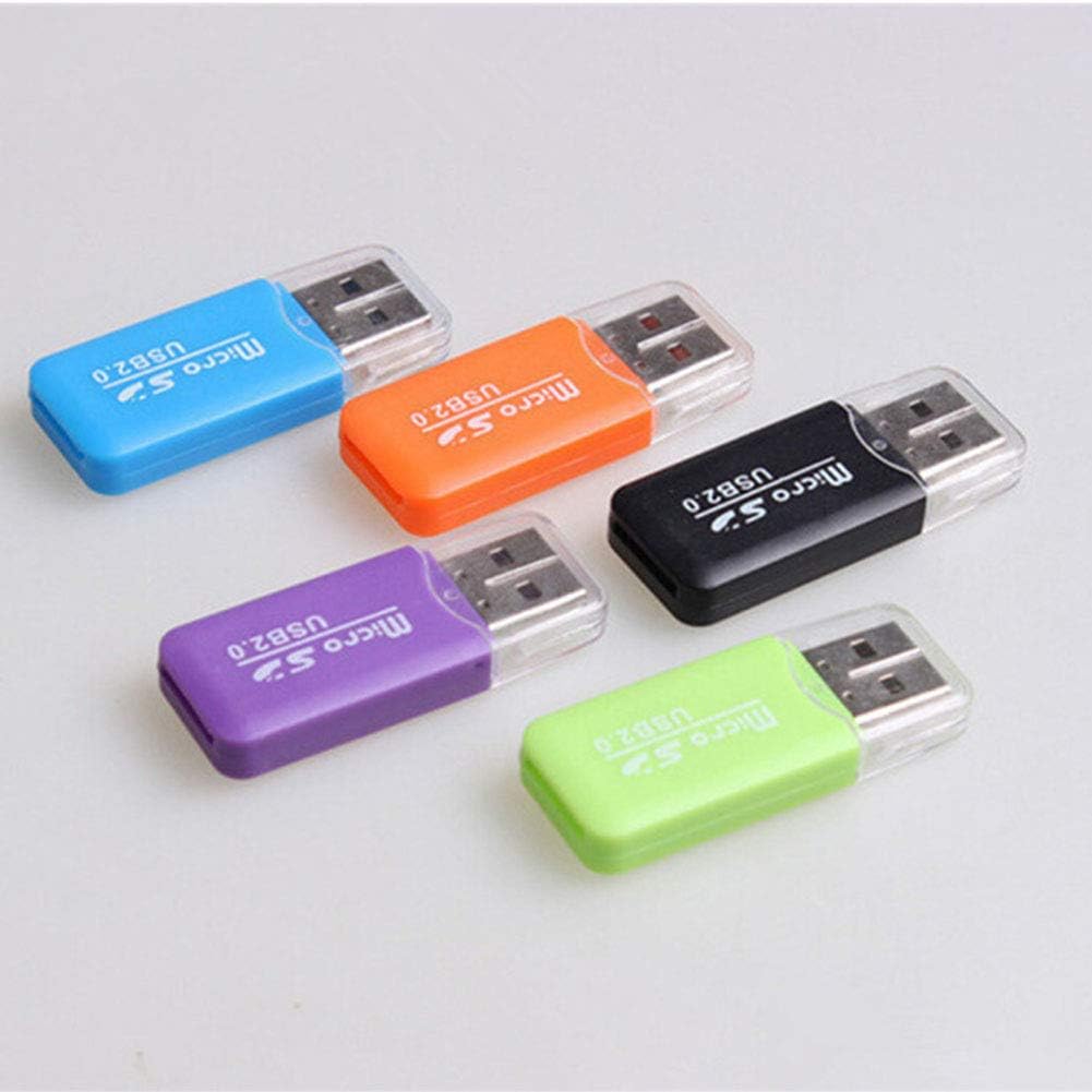 VizGiz Micro SD Card Reader - 6 Pack USB 2.0 Adapter for Android, PC, Mac & More | Compact Design