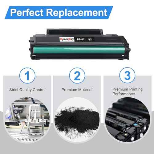 PB-211 Toner Cartridge Compatible for PB211 PB-211E PB211EV Black Toner Cartridge Work for Pantum P2502W P2500W M6552NW M6550NW M6600NW M6602NW Series, Yeild up to 1600 Pages (2 Black)
