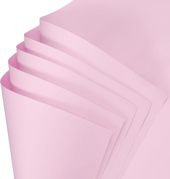 uxcell 60 Sheets Flower Wrapping Paper, 21.5" x 21.5" Waterproof Floral Bouquet Wrapping Papers Florist Supplies for Wedding Party Gift Packaging DIY Crafts, Light Purple