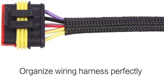 Keco 100ft – 1/8 inch PET Expandable Braided Cable Sleeve – Wire Sleeving for Audio Video and Other Home Device Cable Automotive Wire - Black