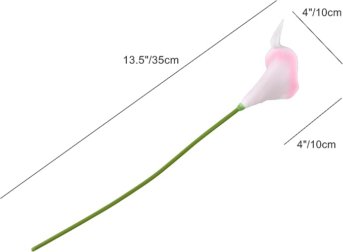 Mandy's PU Pink Calla Lily Artificial Flowers 20 Stems 13.5in Faux Realistic Centerpiece for Thanksgiving and Christmas Decorations DIY Bridal Bouquet Home Décor