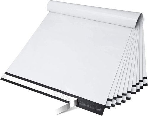 Fuxury Poly Mailers - Large 19x24” | 50 Pack Waterproof Shipping Envelopes with Strong Adhesive